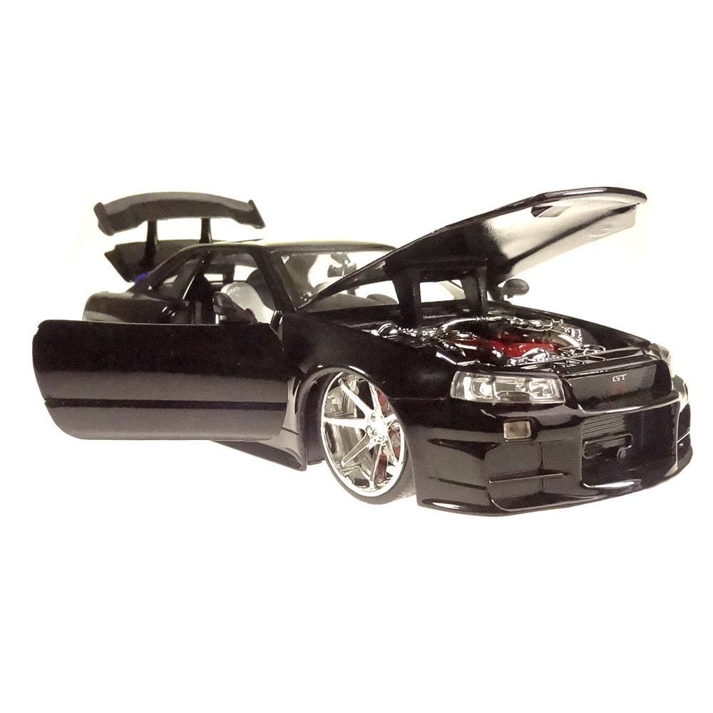 Miniatura Nissan Skyline Gtr - Bnr 34 Preto Jada Toys 1/24 - Imagem 4