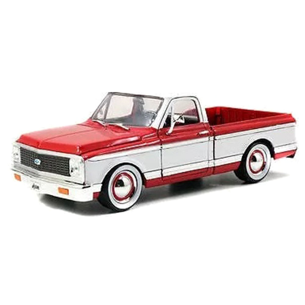 Miniatura Chevy Cheyenne 1972 Troca Rodas Vermelha 1/24 - Imagem 2