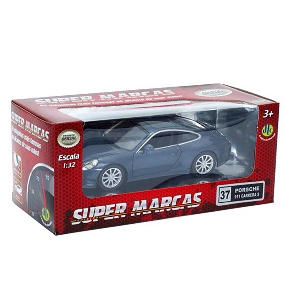 Miniatura Porsche 911 Carrera S Cinza Super Marcas 1/32 - Imagem 4
