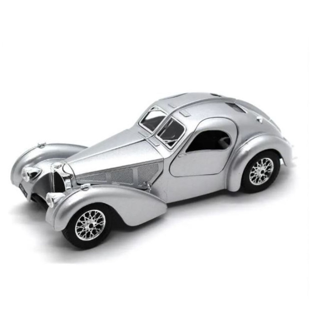 Miniatura Bugatti Atlantic 1936 Prata Bburago 1/24