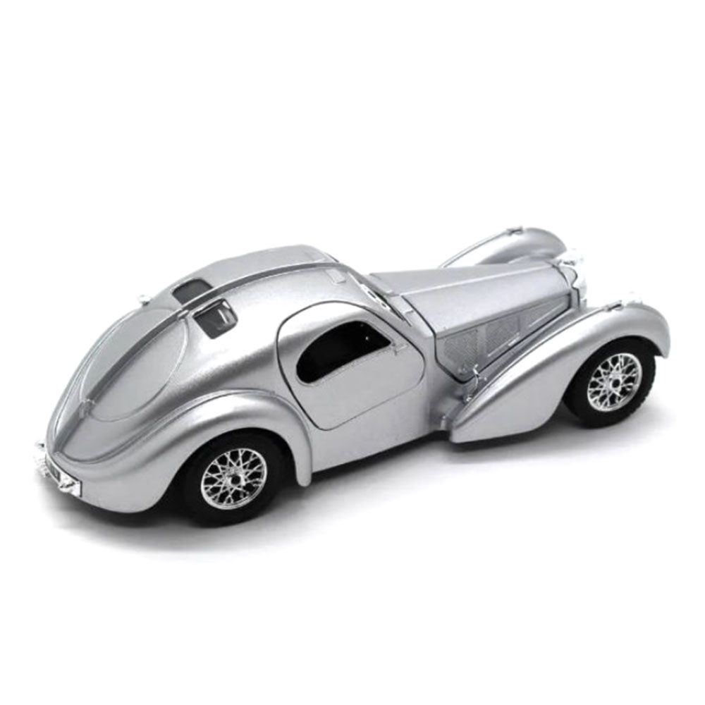 Miniatura Bugatti Atlantic 1936 Prata Bburago 1/24 - Imagem 2