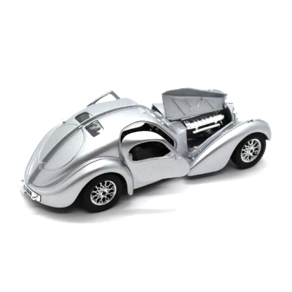 Miniatura Bugatti Atlantic 1936 Prata Bburago 1/24 - Imagem 4