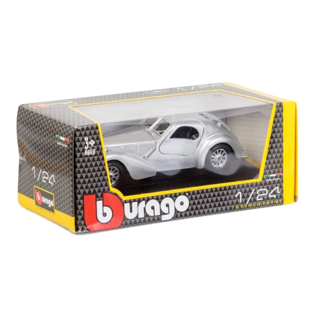 Miniatura Bugatti Atlantic 1936 Prata Bburago 1/24 - Imagem 5