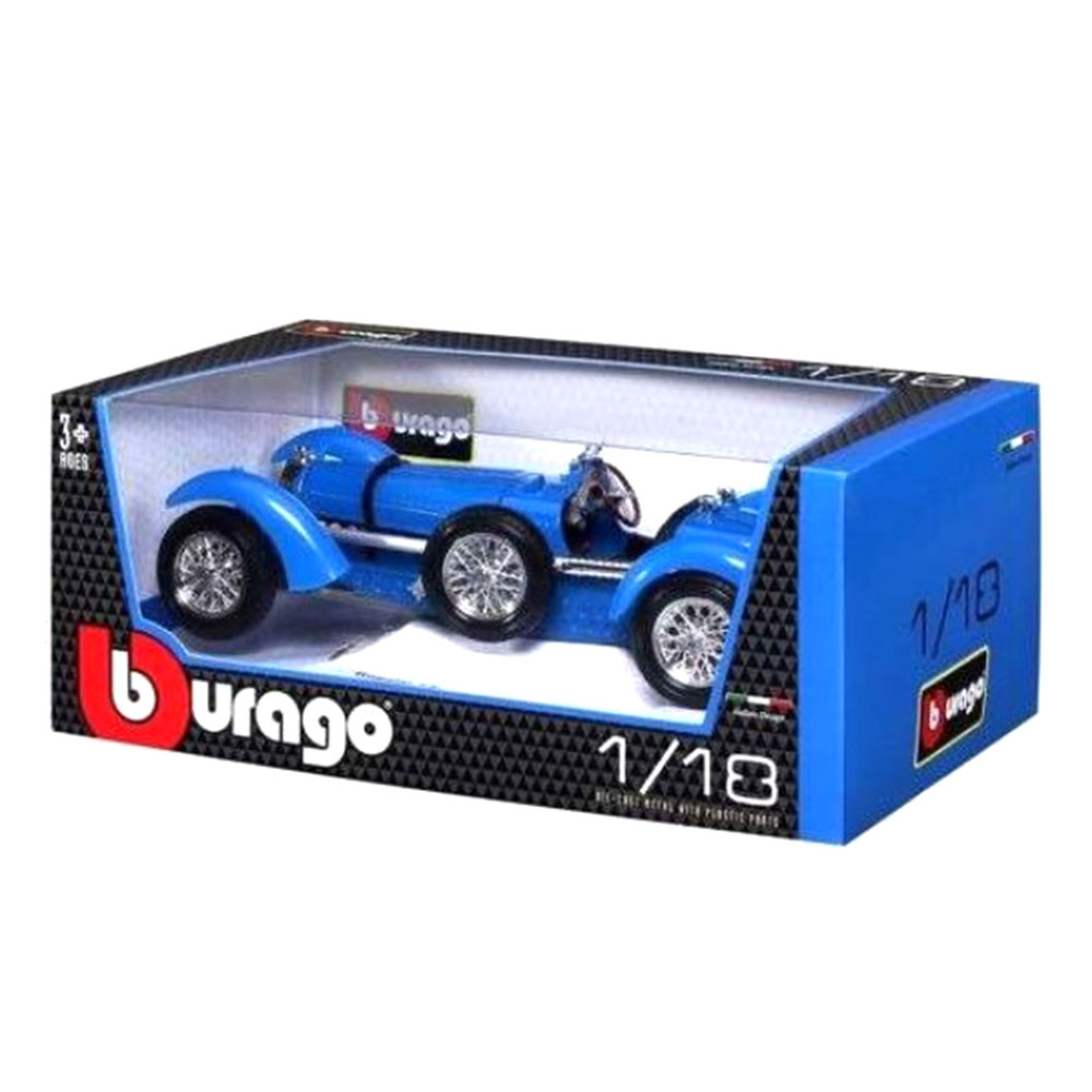Miniatura Bugatti Type 59 1934 Azul Bburago 1/18 - Imagem 4