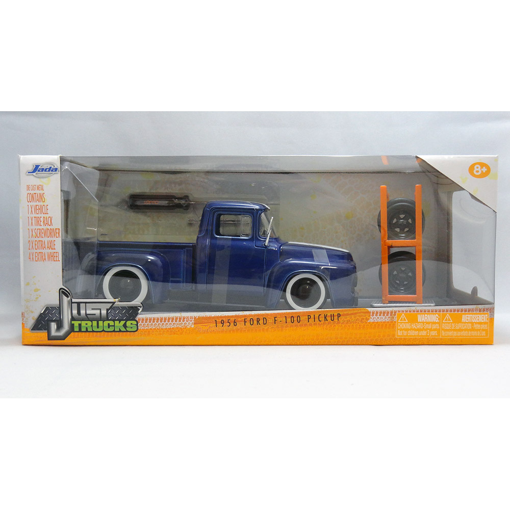 1956 Ford F100 Pick-Up Troca Rodas 1:24 Jada Toys Azul - Imagem 2