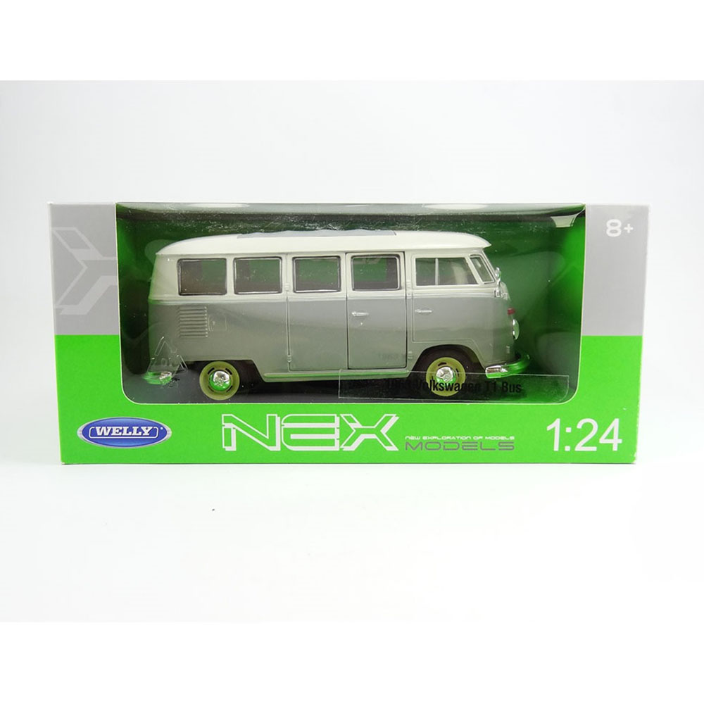 1963 Volkswagen Kombi T1 Bus 1:24 Welly Cinza - Imagem 5