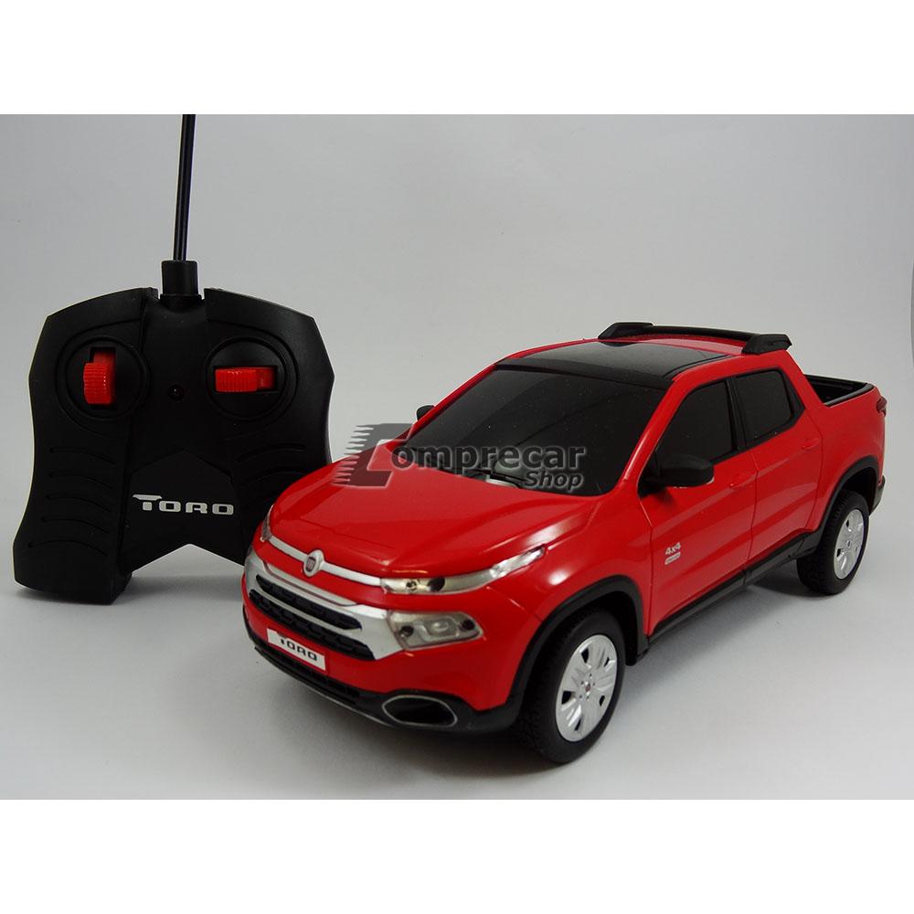 Miniatura Fiat Toro Controle Remoto Vermelho CKS 1/18