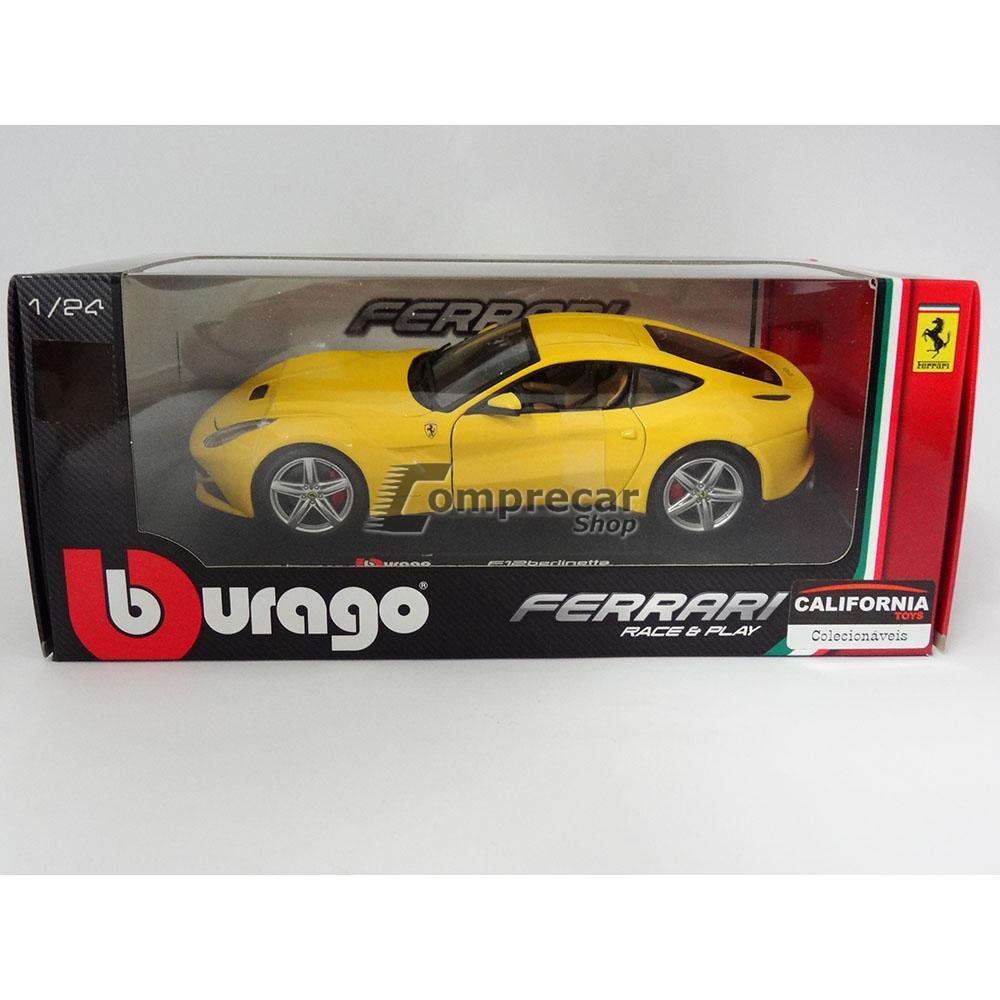 Ferrari F12 Berlinetta 1:24 Bburago Amarelo - Imagem 9