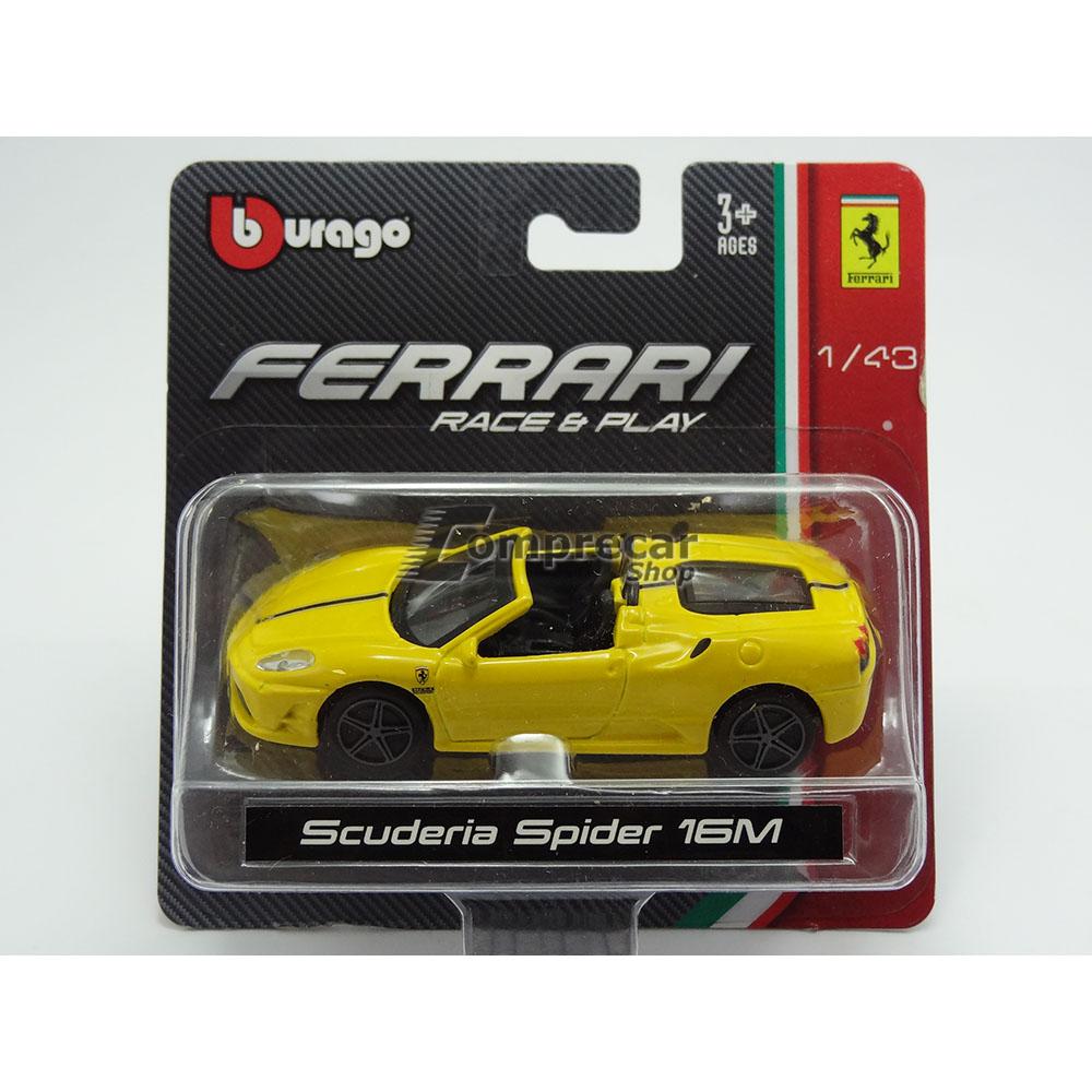 Miniatura Ferrari Scuderia Spider 16m Race & Play 1/43