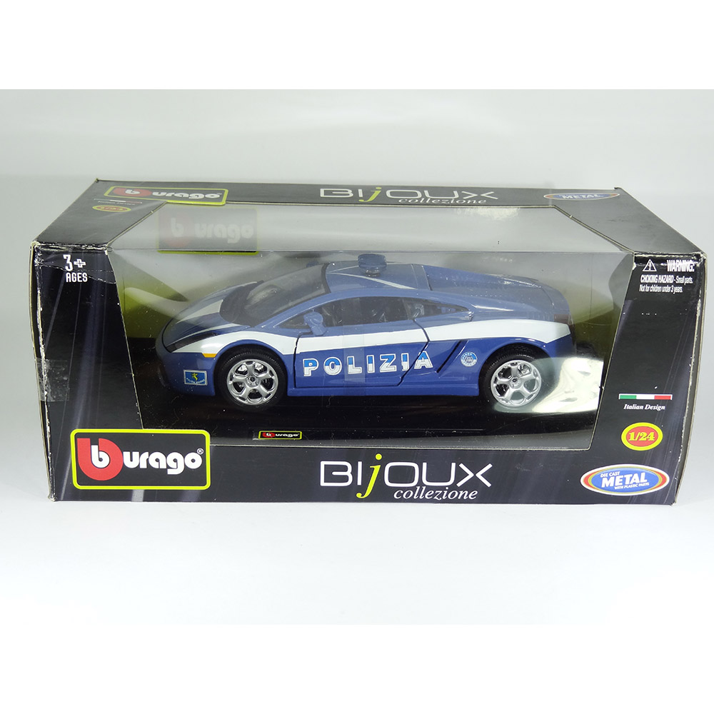 Lamborghini Gallardo Polizia 1:24 Bburago Azul - Imagem 6