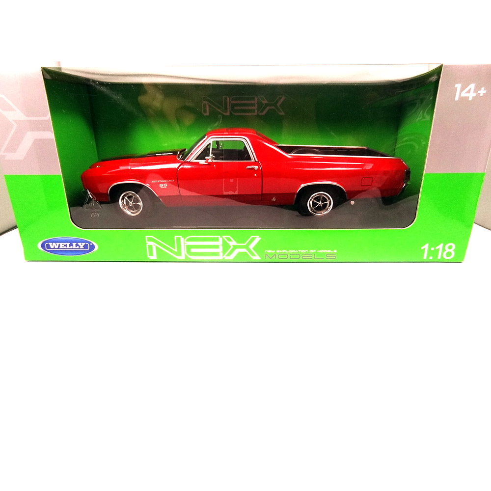 Miniatura Chevrolet El Camino 1970 Vermelho Welly 1/18 - Imagem 6