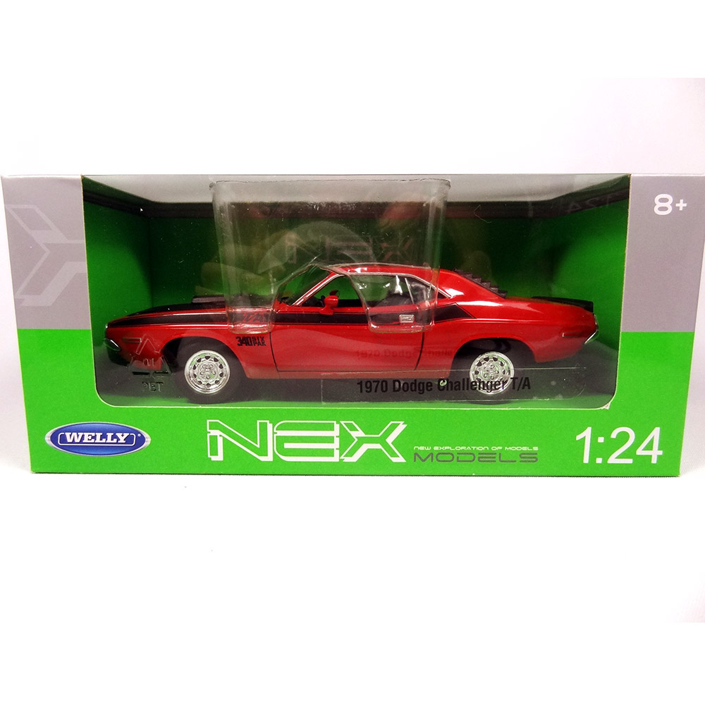 Miniatura Dodge Challenger T/a 1970 Laranja Welly 1/24 - Imagem 6