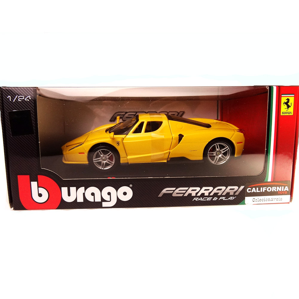 Miniatura Ferrari Enzo Ferrari Amarelo Bburago 1/24 - Imagem 4