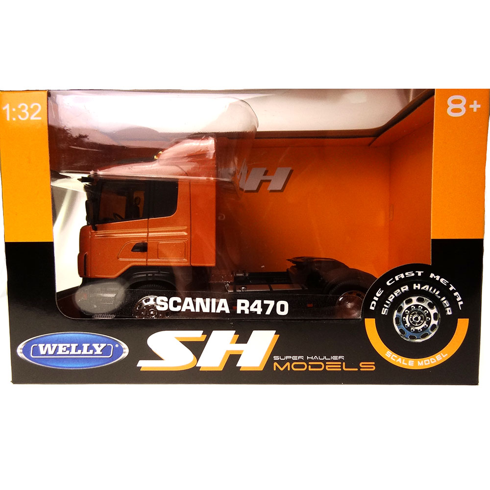 Miniatura Caminhão Scania R470 Laranja Welly 1/32 - Imagem 6