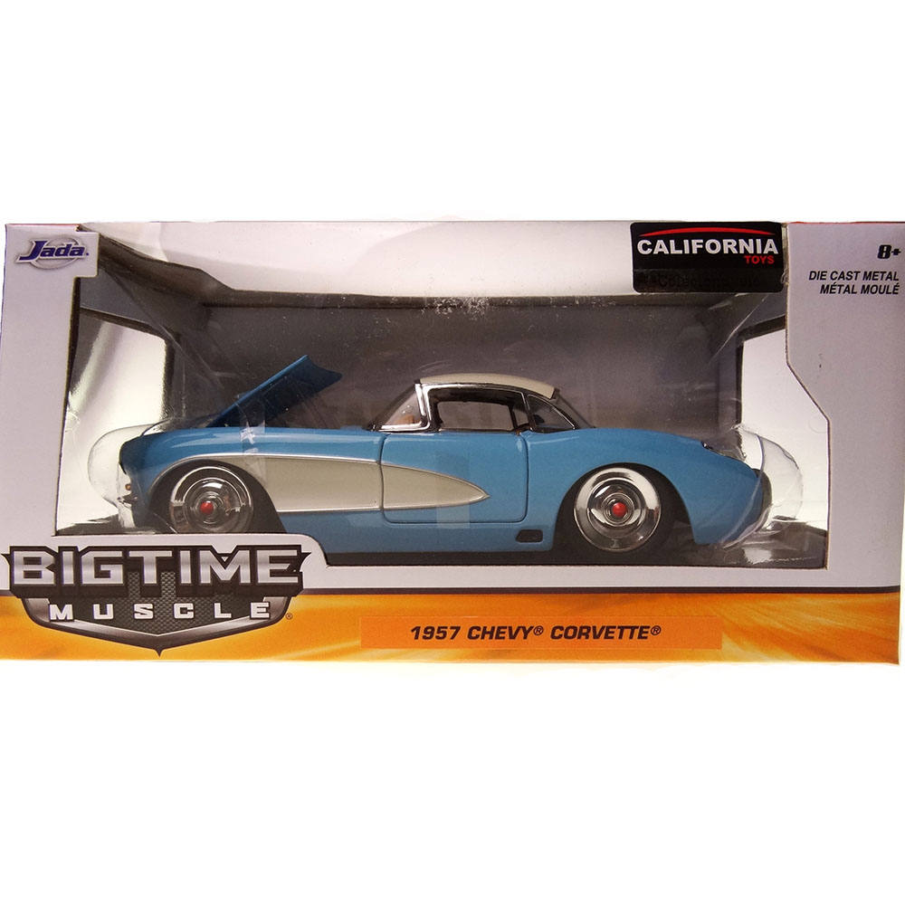 Miniatura Chevy Corvette 1957 Azul Jada Toys 1/24 - Imagem 6