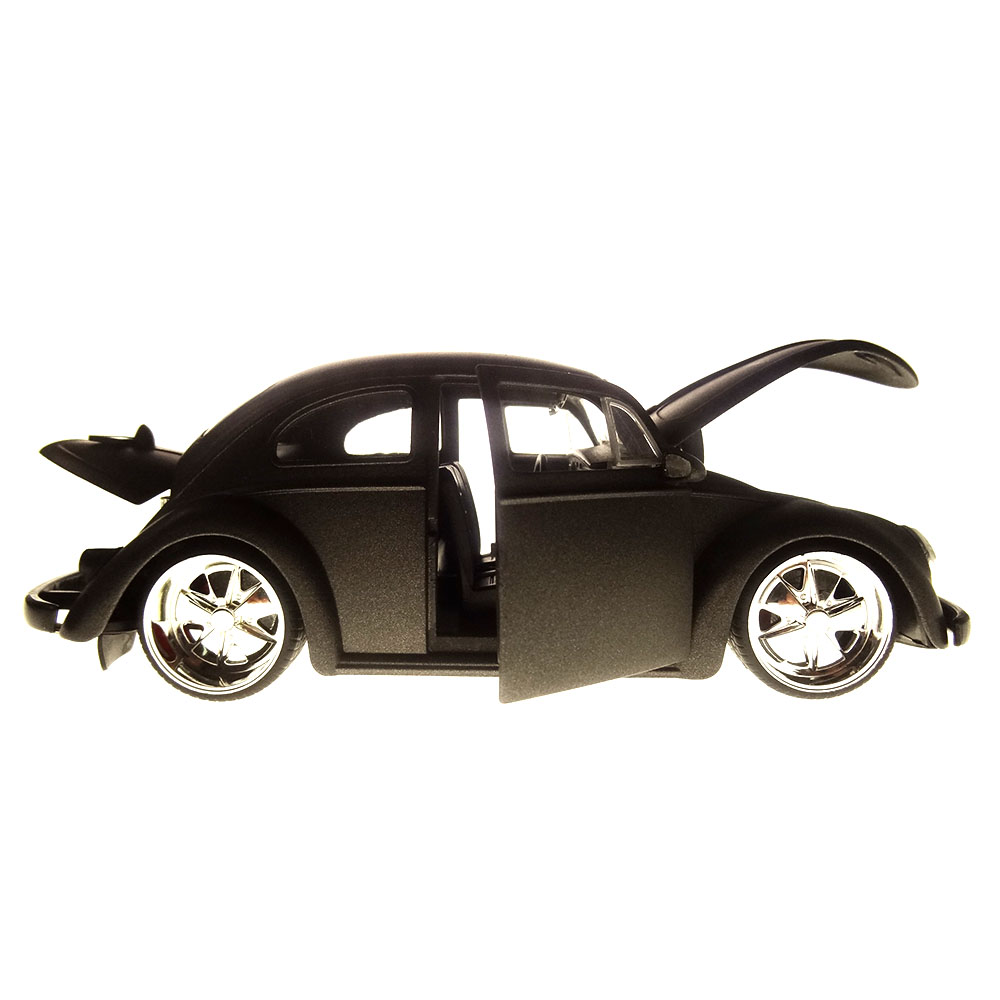 Miniatura Volkswagen Fusca Beetle 1959 Cinza Toys 1/24 - Imagem 4