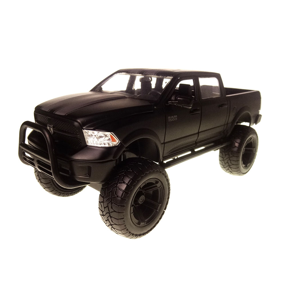 Miniatura Dodge Ram 1500 Just Truck Off Road 2014 Preto 1/24