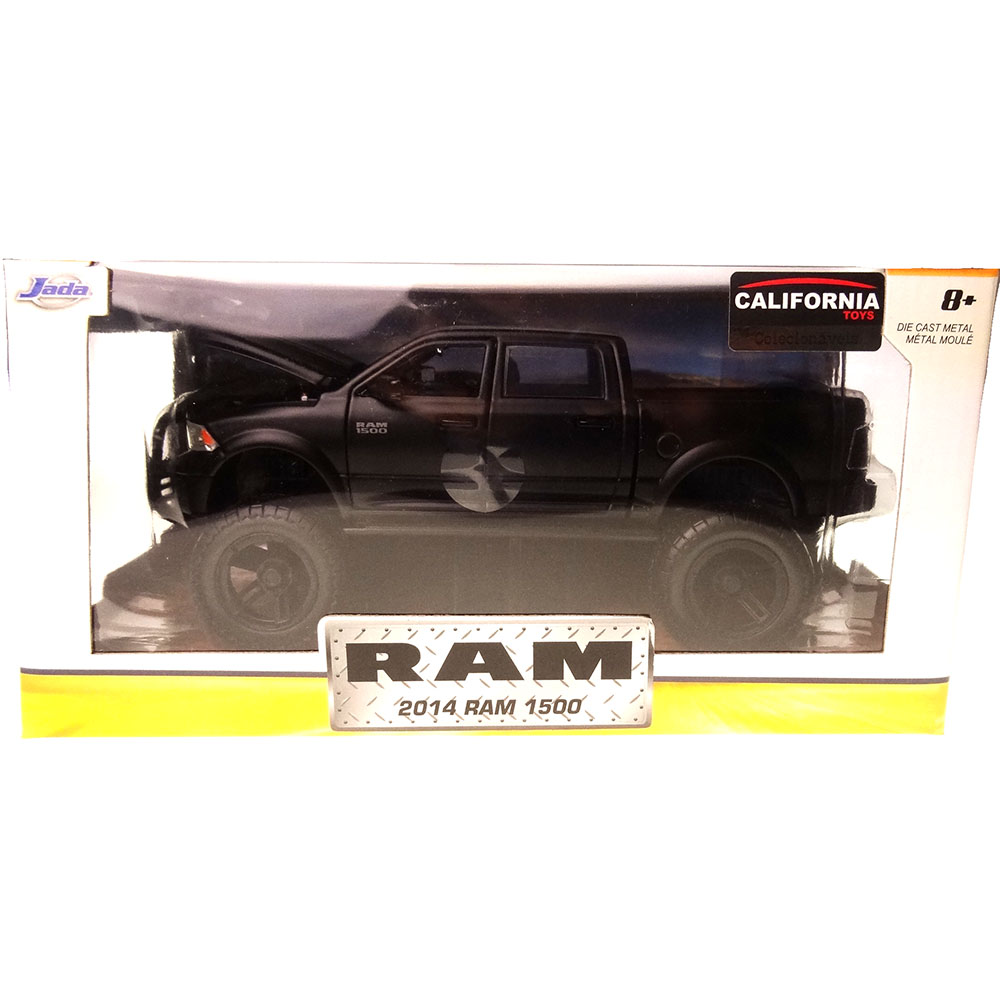 Miniatura Dodge Ram 1500 Just Truck Off Road 2014 Preto 1/24 - Imagem 6
