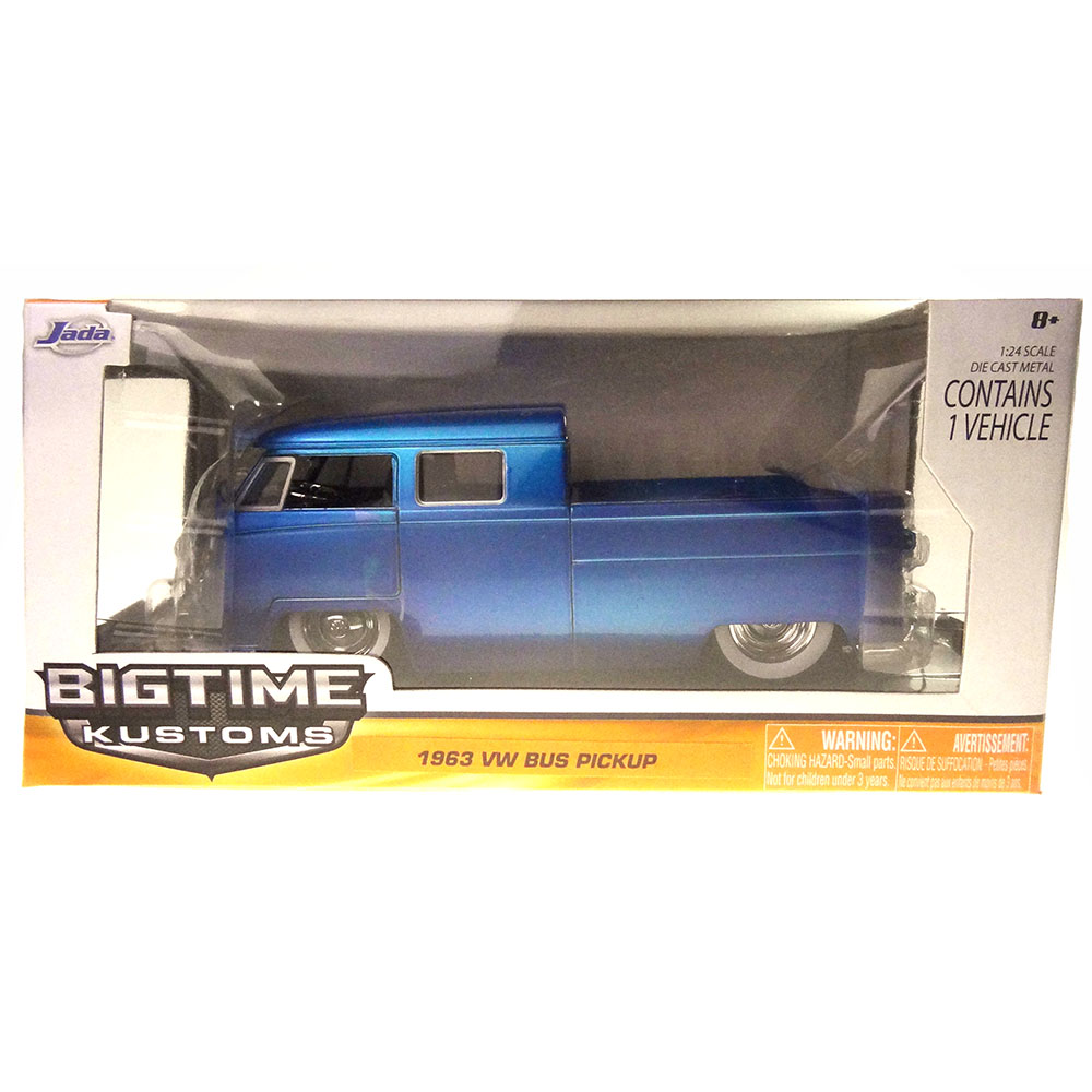 Miniatura Volkswagen Kombi Bus Pickup 1963 Azul Jada 1/24 - Imagem 4
