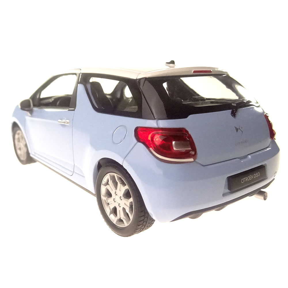 Miniatura Citroën Ds3 2010 Azul Welly 1/24 - Imagem 3