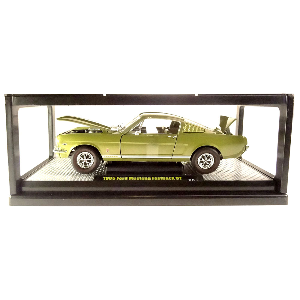 Miniatura Ford Mustang Fastback Gt 1965 Verde 1/24 - Imagem 4