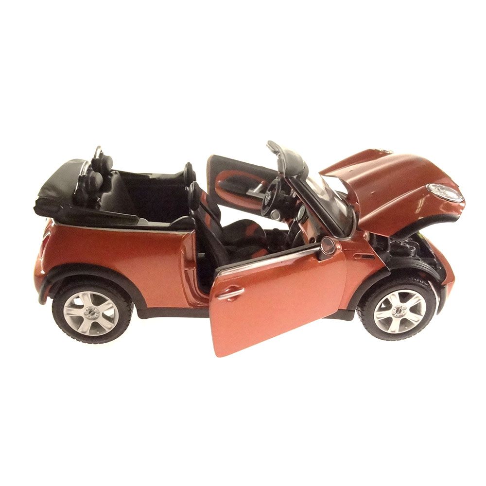 Miniatura Mini Cooper Cabrio Laranja Escuro Maisto 1/24 - Imagem 3