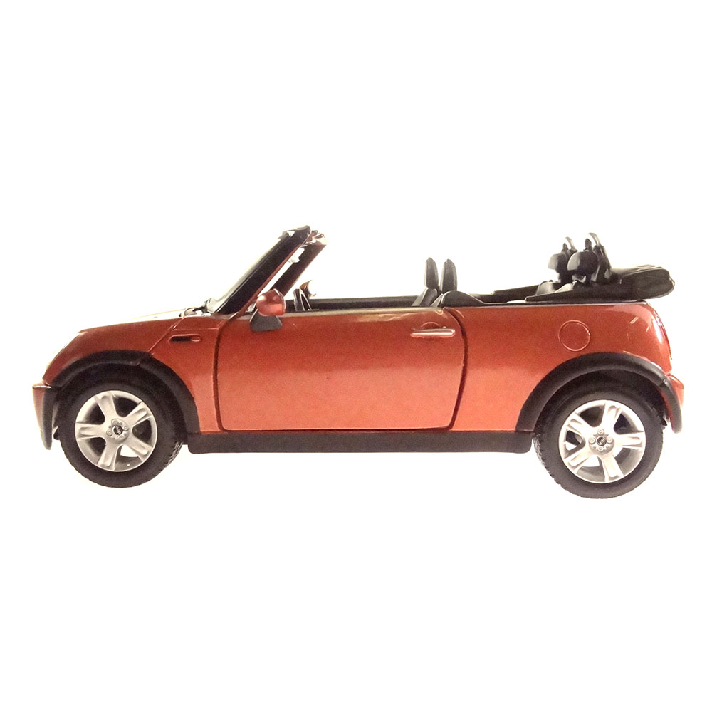 Miniatura Mini Cooper Cabrio Laranja Escuro Maisto 1/24 - Imagem 4