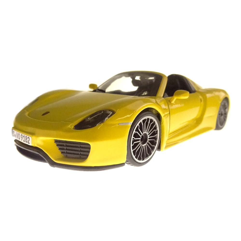 Miniatura Porsche 918 Spyder Amarelo Bburago 1/24