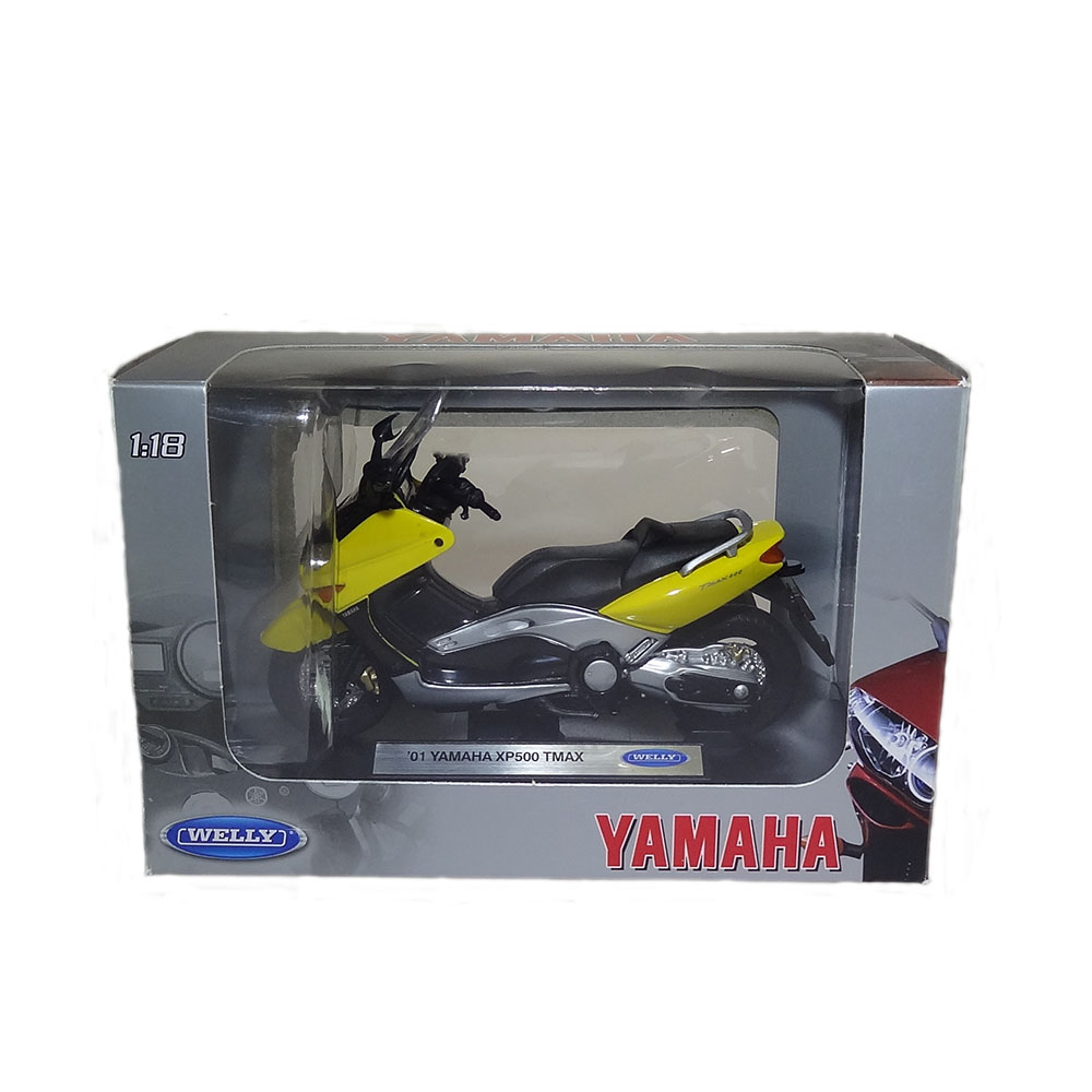 Miniatura Yamaha Xp500 Tmax 2001 Amarelo Welly 1/18 - Imagem 3
