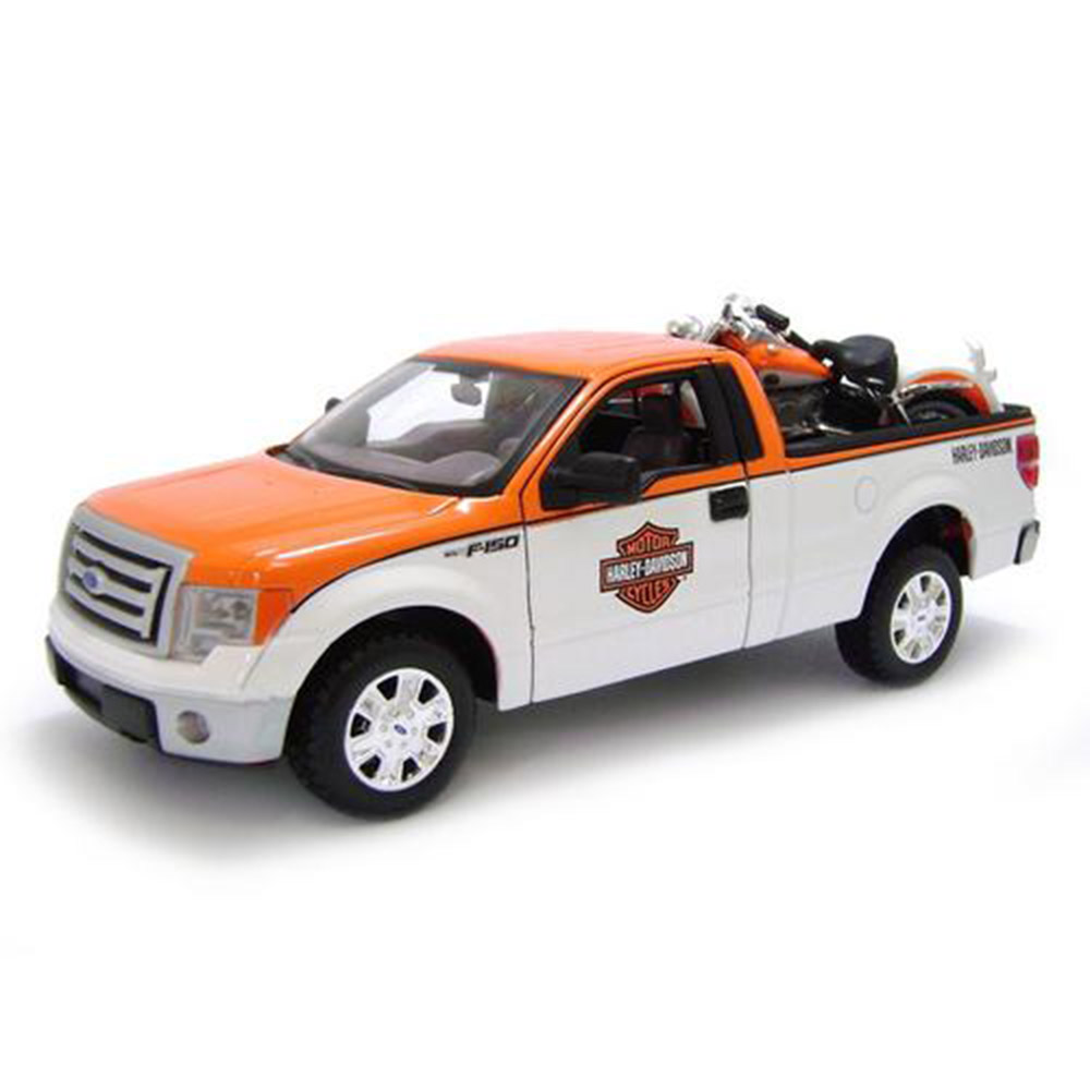 Miniatura Ford F150 Stx 1/27 1958 Flh Harley DuoGlide 1/24