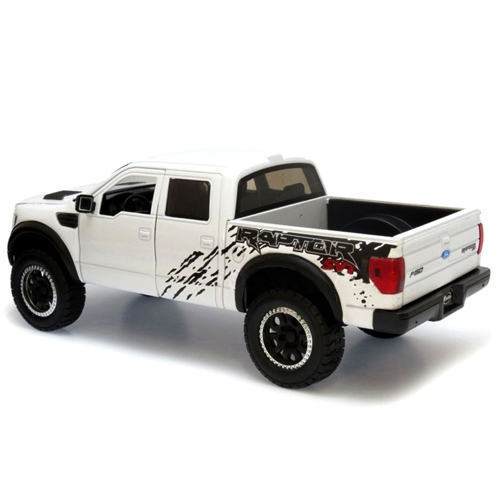 Miniatura Ford F-150 Svt Raptor 2011 Branco Jada Toys 1/24 - Imagem 2