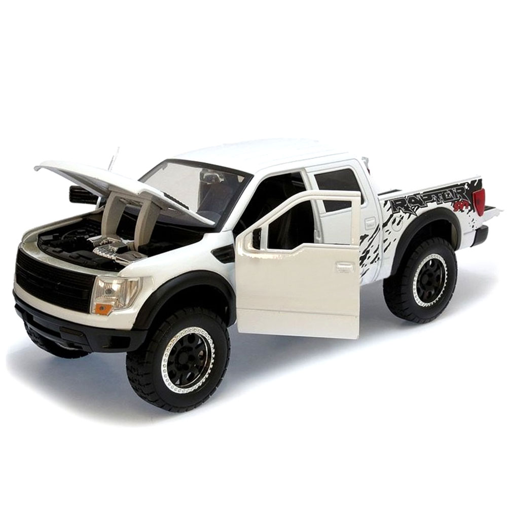 Miniatura Ford F-150 Svt Raptor 2011 Branco Jada Toys 1/24 - Imagem 3