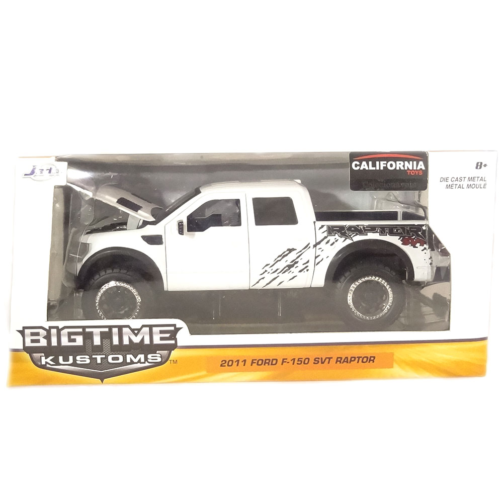 Miniatura Ford F-150 Svt Raptor 2011 Branco Jada Toys 1/24 - Imagem 4