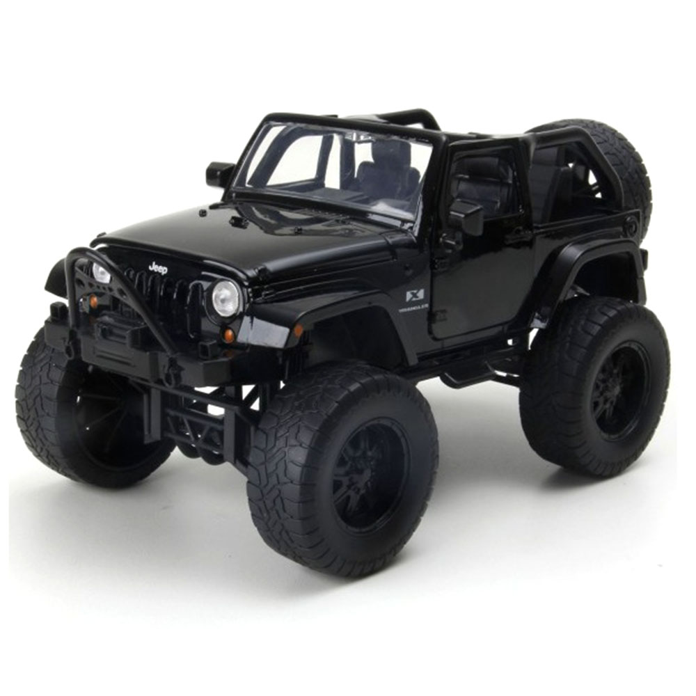 Miniatura Jeep Wrangler Off Road 2007 Preto Jada Toys 1/24