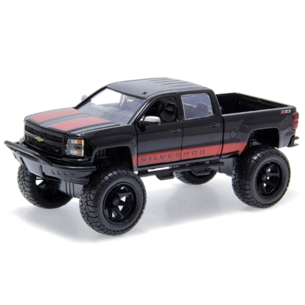 Miniatura Chevy Silverado 2014 Preto Off Road Jada 1/24