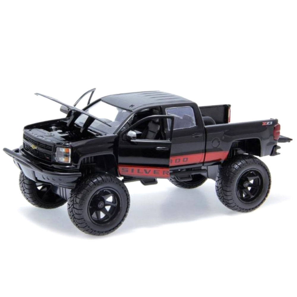 Miniatura Chevy Silverado 2014 Preto Off Road Jada 1/24 - Imagem 2