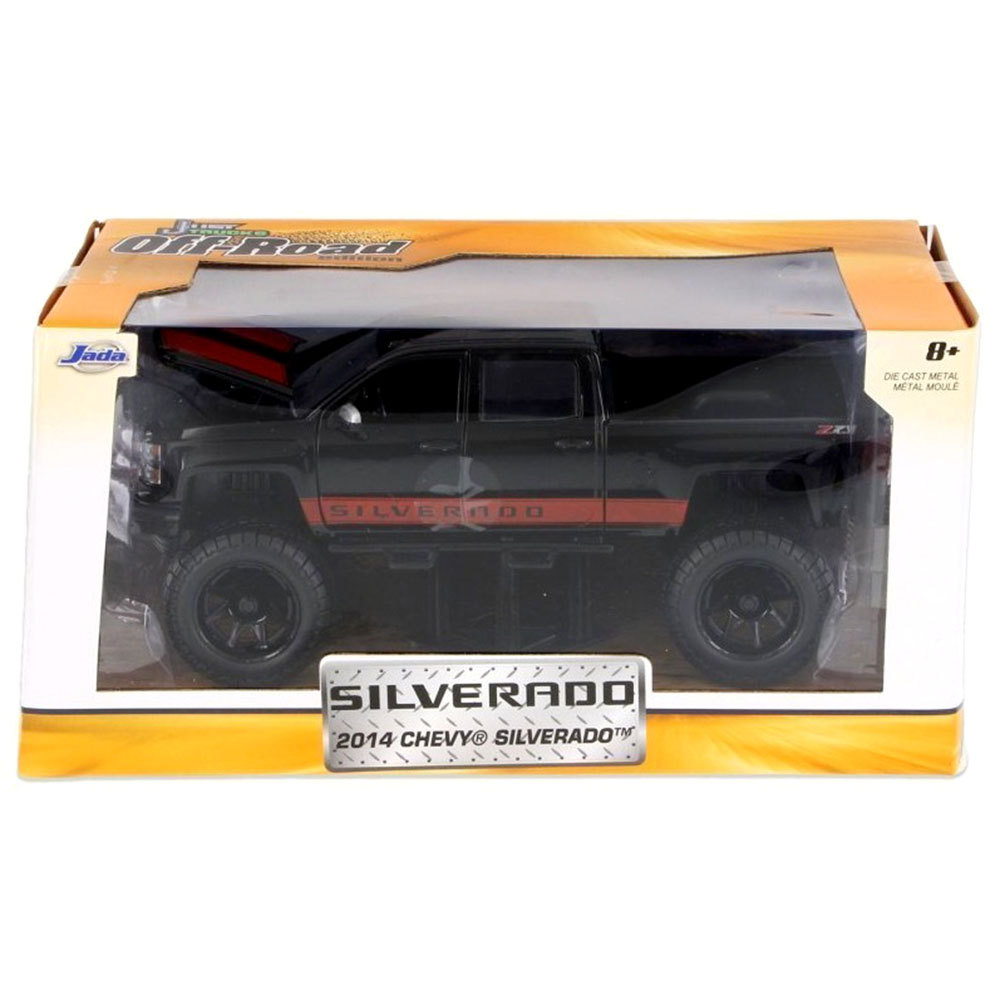 Miniatura Chevy Silverado 2014 Preto Off Road Jada 1/24 - Imagem 4