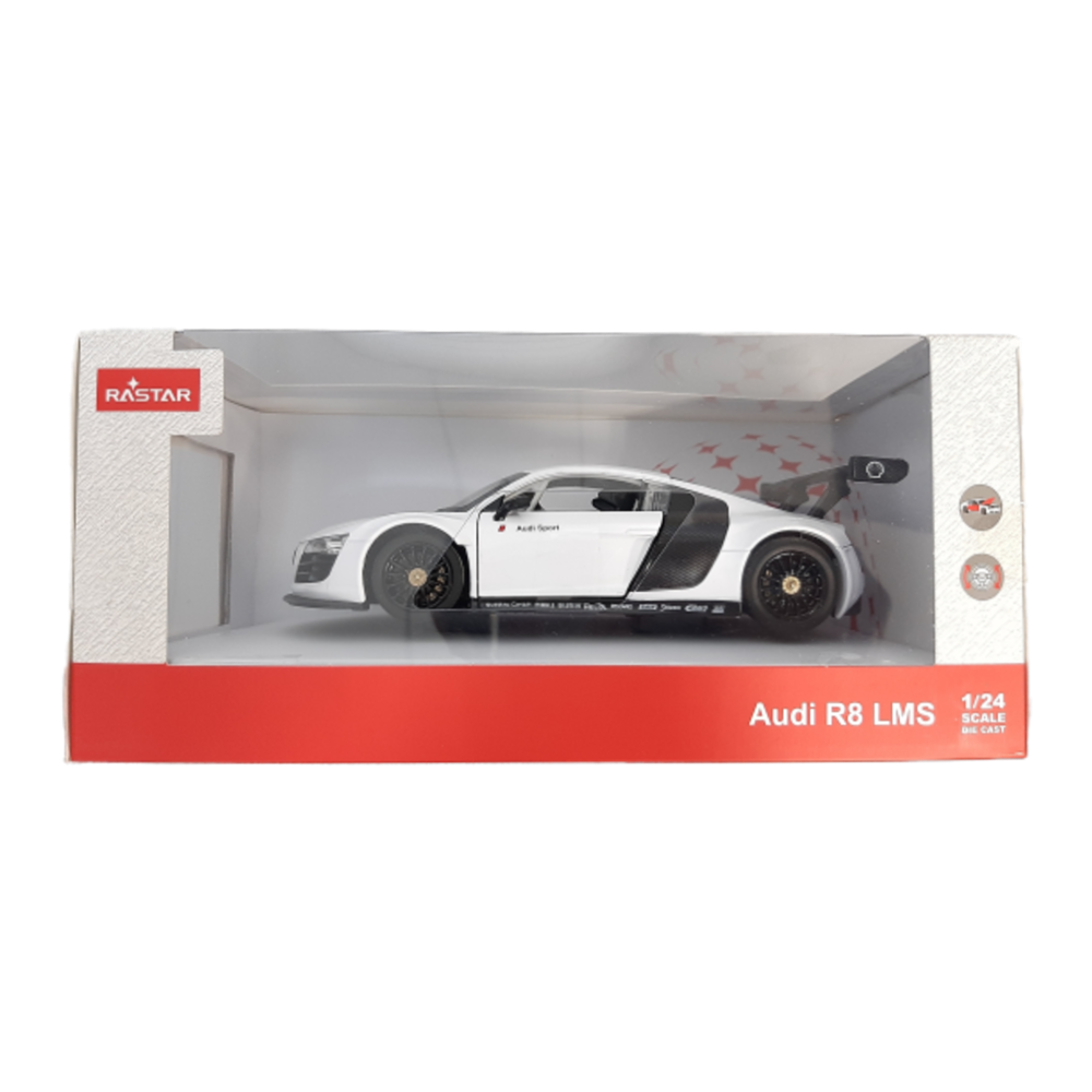 Miniatura Audi R8 LMS Branco Rastar 1/24 - Imagem 4