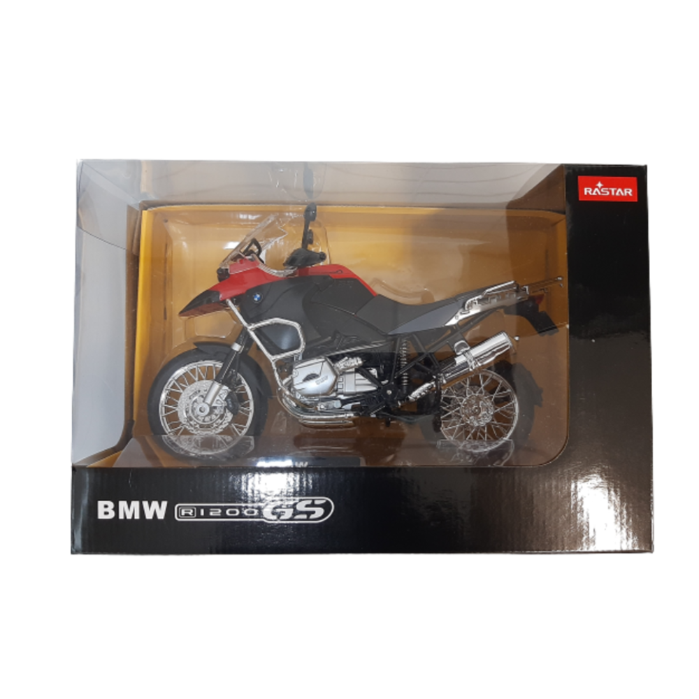 Miniatura Da Moto Bmw R1200 Gs, 22 Centímetros, Vermelho 1/9 - Imagem 4