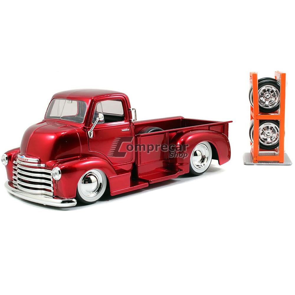 1952 Chevy Coe Pick-Up Troca Rodas 1:24 Jada Vinho