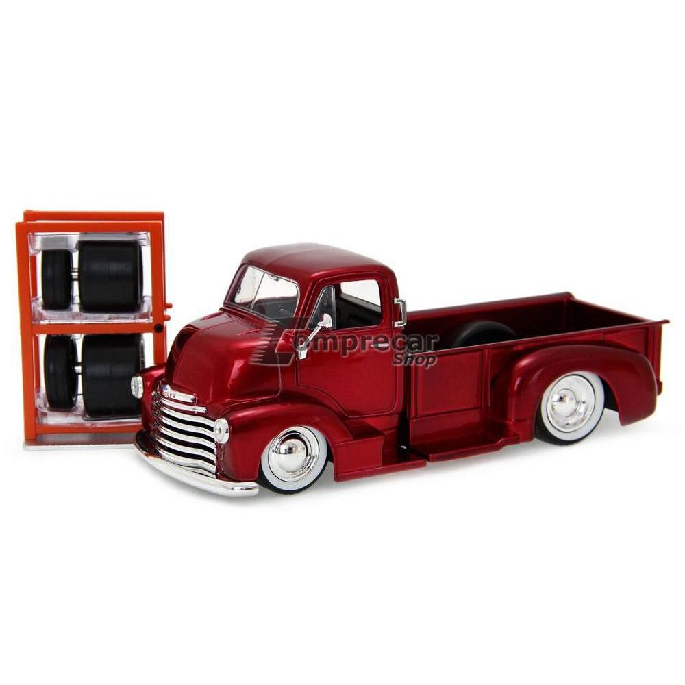1952 Chevy Coe Pick-Up Troca Rodas 1:24 Jada Vinho - Imagem 3