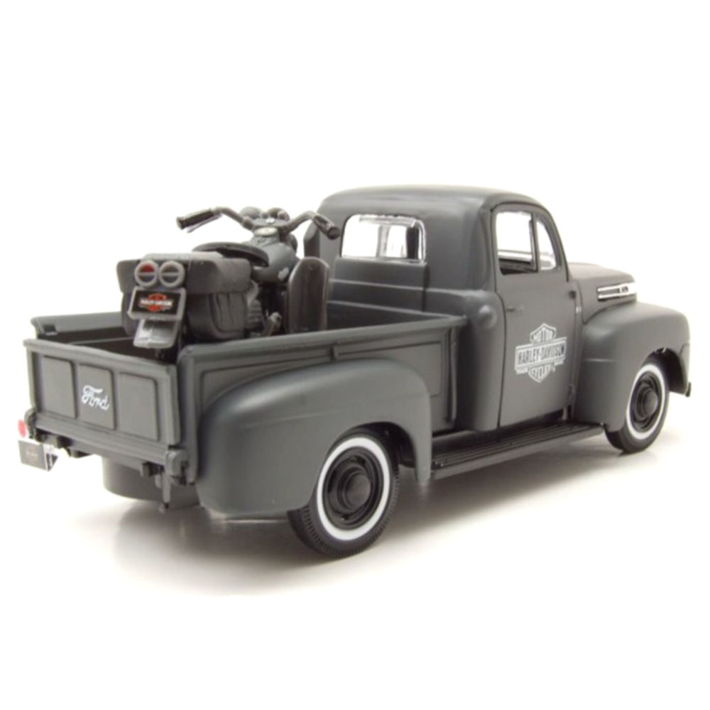 Miniatura Ford F-1 Pickup + Wla Flathead Grafite Maisto 1/24 - Imagem 2