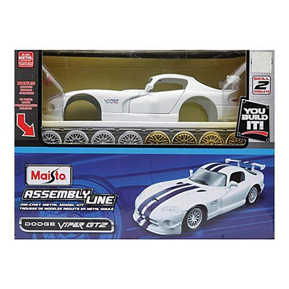 Kit Para Montar Dodge Viper Gt2 1:24 Maisto branco 39945 - Imagem 2