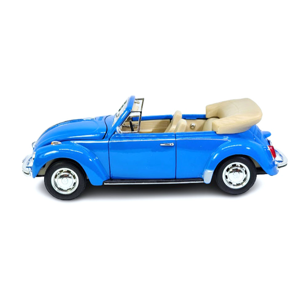 Miniatura Volkswagen Fusca Beetle Azul Claro Welly 1/24 - Imagem 4