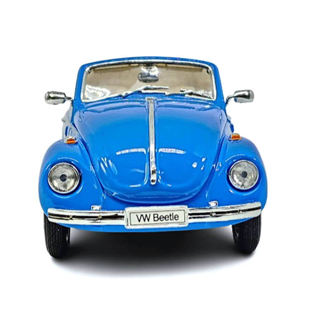 Miniatura Volkswagen Fusca Beetle Azul Claro Welly 1/24 - Imagem 2