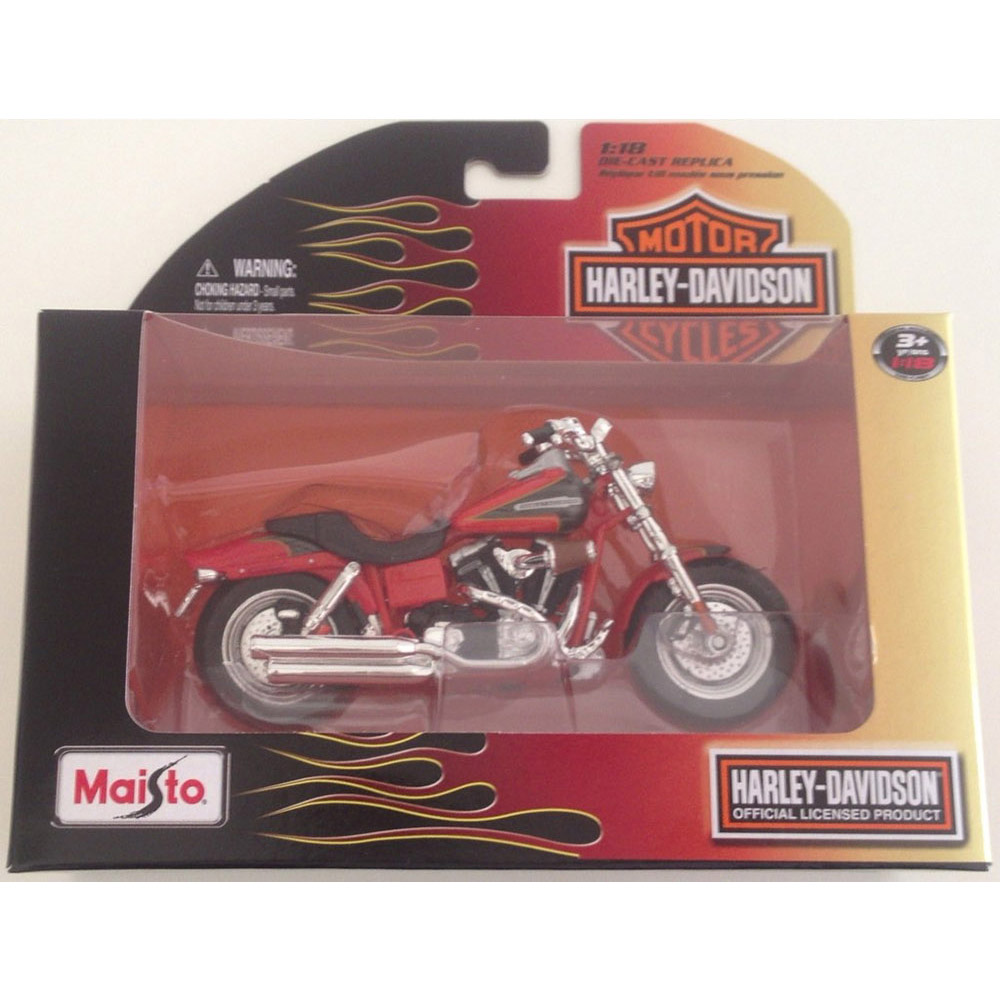 2009 FXDFSE CVO Fat Bob Harley Davidson Série 28 1:18 Maisto Vermelha - Imagem 2