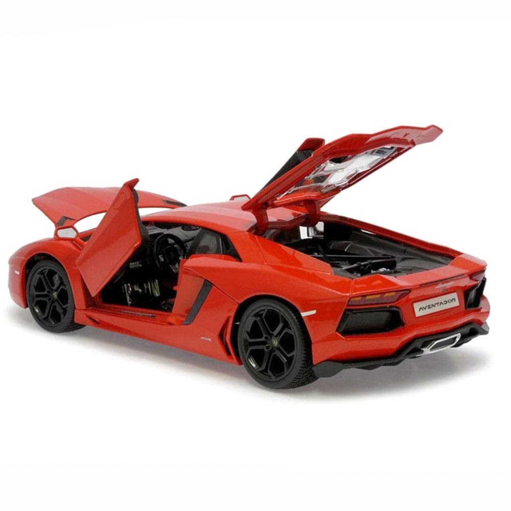 Miniatura Lamborghini Aventador LP700-4 Laranja Bburago 1/18 - Imagem 3