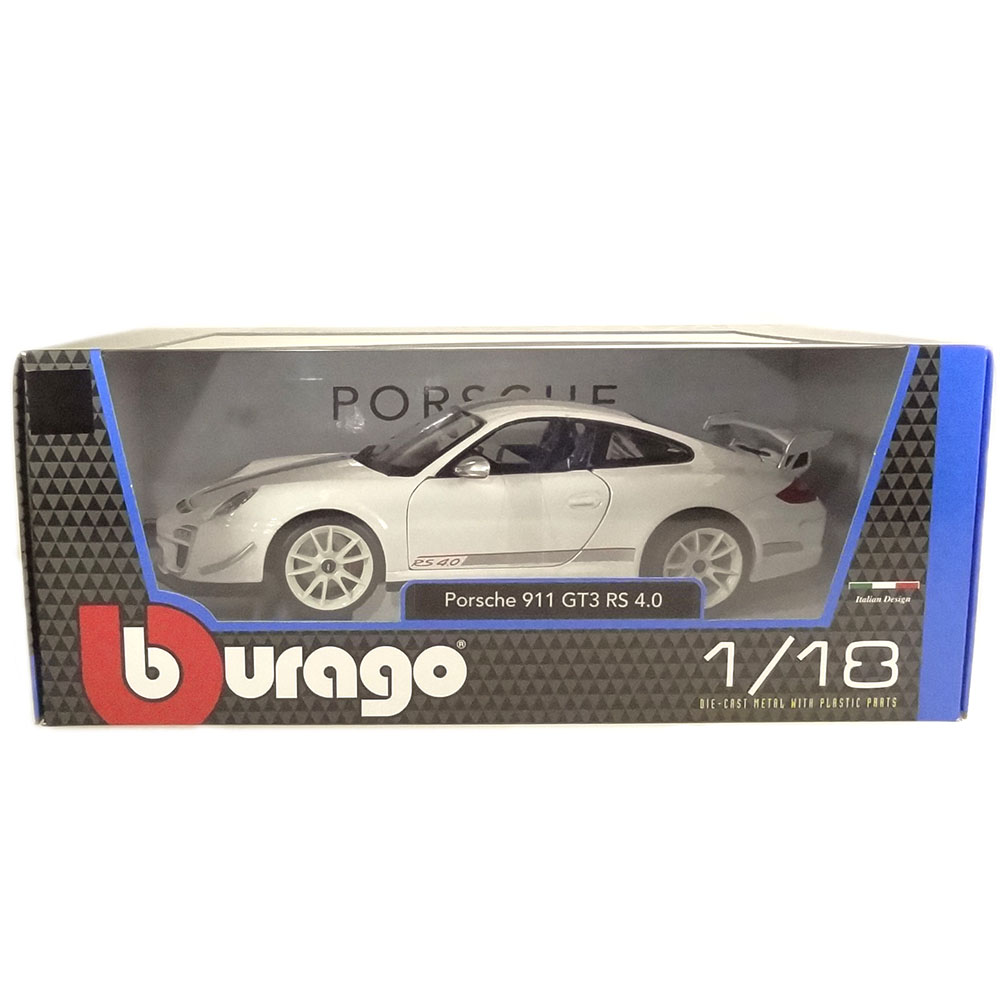 Miniatura Porsche 911 GT3 RS 4.0 Branco Bburago 1/18 - Imagem 4