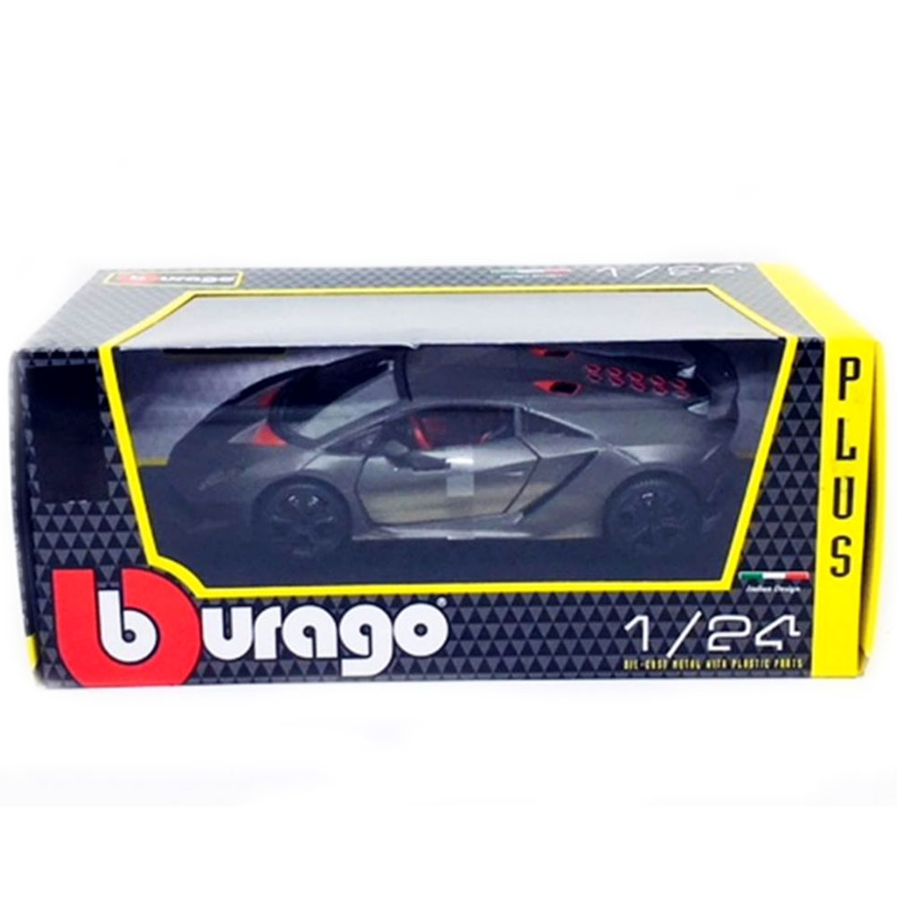 Miniatura Lamborghini Sesto Elemento Cinza Bburago 1/24 - Imagem 4