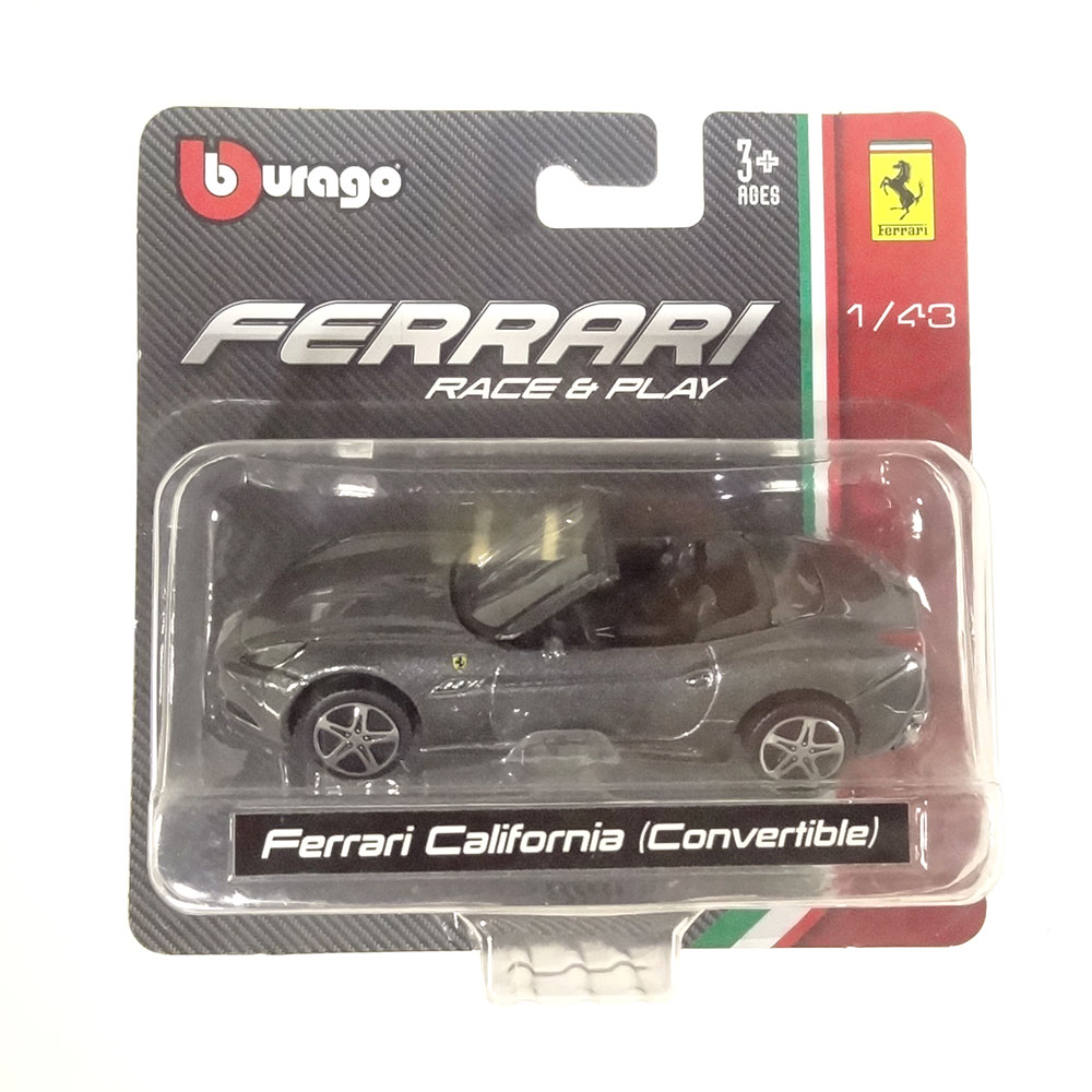 Miniatura Ferrari California Conversível Cinza Bburago 1/43